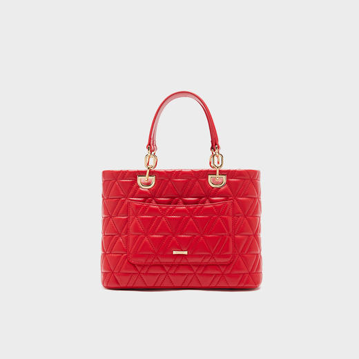 【蛇年中国红礼品系列】梦特娇新款秋冬优雅菱格戴妃包 商品图3
