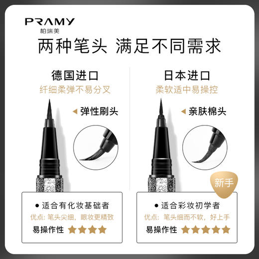 PRAMY/柏瑞美 银河流星眼线液笔1ml 速干显色 防水防油防晕染 48小时发货 商品图3