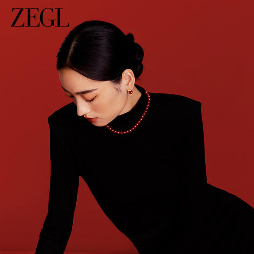 ZEGL红玛瑙串珠项链女S925银2023新款爆款轻奢小众秋冬毛衣锁骨链 商品图3