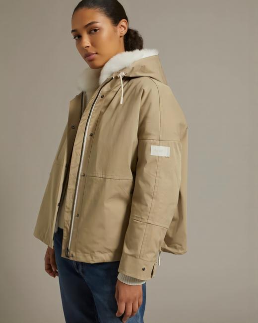 Yves Salomon - Parka Blended Cotton - 女装 - 外套 - 米黄/白 商品图1