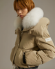 Yves Salomon - Puffer Jacket CB - 女装 - 羽绒夹克 - 米黄/白 商品缩略图1