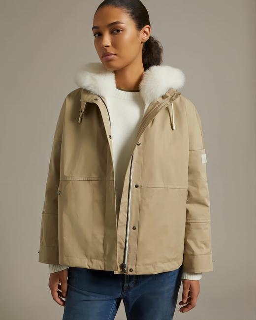 Yves Salomon - Parka Blended Cotton - 女装 - 外套 - 米黄/白 商品图4