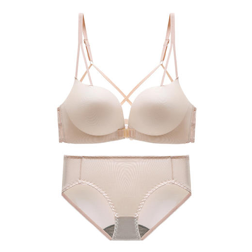 【买就送！送同款内裤！】美背豹纹前扣内衣，尽显性感魅力。无钢圈设计，舒适又自在。小胸聚拢，塑造完美曲线。厚薄可选，适合各种场合！！！ 商品图6