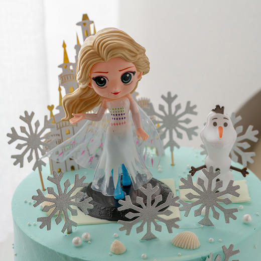 情景蛋糕 冰雪奇缘 艾莎公主 牛奶奶油情景蛋糕 生日蛋糕 大理同城送 商品图2