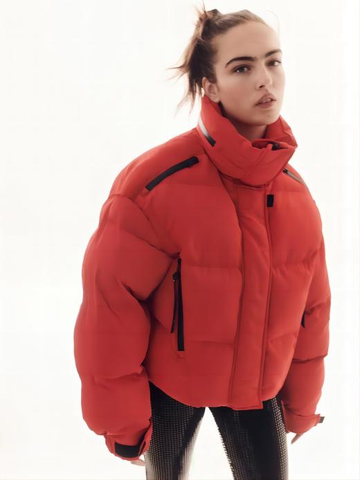 Shoreditch Ski Club - Woven Diana Puffer Jacket - Red - 女装 - 夹克 - 红色 商品图1