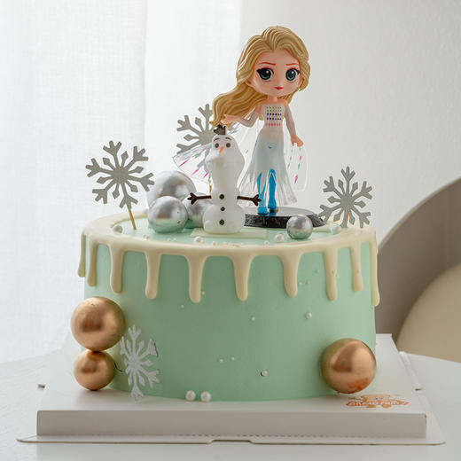 情景蛋糕 冰雪奇缘 艾莎公主 牛奶奶油情景蛋糕 生日蛋糕 大理同城送 商品图0