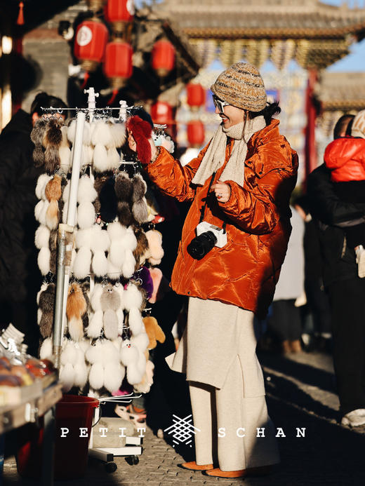 PETIT SCHAN小闪 ACC#015 Dirty white 脏小白 骆驼绒山羊绒混纺手工编织围巾 商品图6