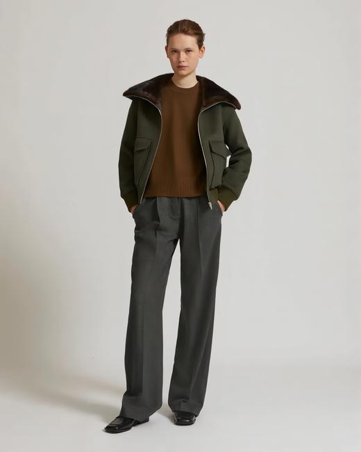 Yves Salomon - Jacket BCD - 女装 - 夹克 - 墨绿 商品图3