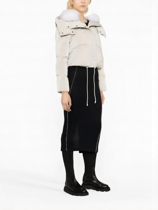 Yves Salomon - Puffer Jacket CB - 女装 - 羽绒夹克 - 蓝灰/象牙白 商品图2