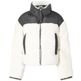 Shoreditch Ski Club - Woven Maya Shearling Puffer - Natural White & Blac - 女装 - 棉服 - 白色