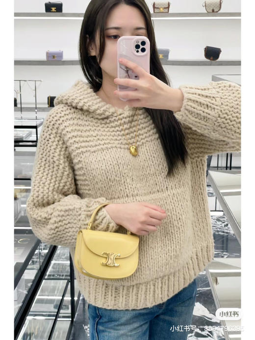 Celine迷你马鞍-奶黄色 商品图0