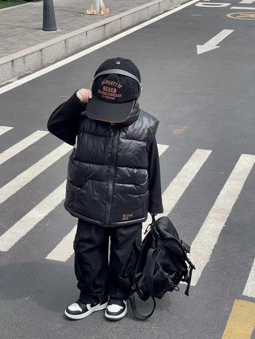 【黑金儿童羽绒棉马甲】 秋冬男女童加厚保暖立领马甲棉服 石墨烯+三防面料 商品图3