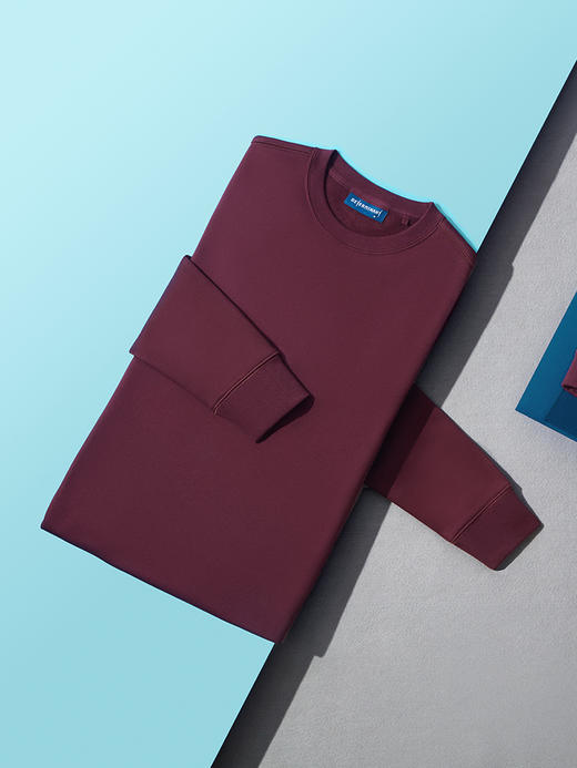 十如仕加绒加厚针织圆领运动卫衣-LS02-01 商品图2