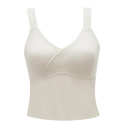 【时髦显瘦！磨毛保暖】德绒保暖背心女士带胸垫一体式免穿文胸，秋冬自发热内搭打底多情猫 商品图5