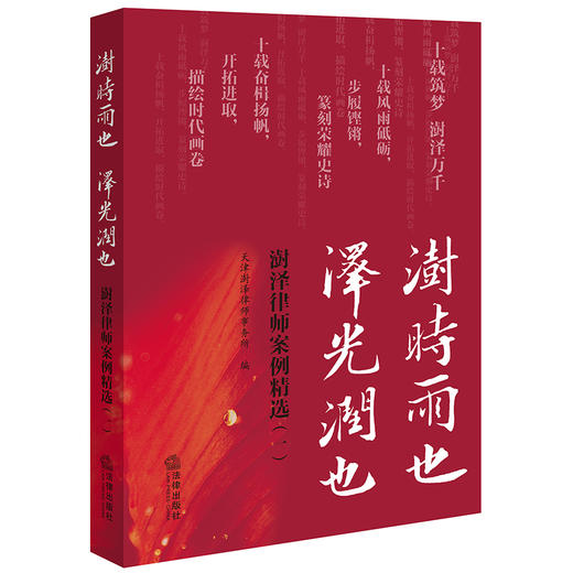 澍时雨也 泽光润也：  澍泽律师案例精选（一） 天津澍泽律师事务所编  法律出版社 商品图0