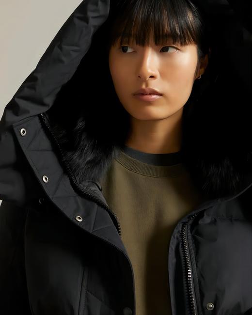 Yves Salomon - Puffer Jacket CB - 女装 - 羽绒夹克 - 黑色 商品图3