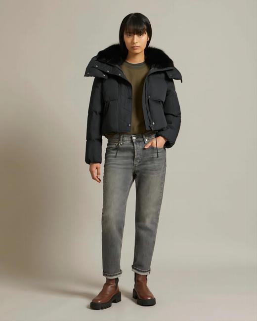 Yves Salomon - Puffer Jacket CB - 女装 - 羽绒夹克 - 黑色 商品图4
