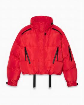Shoreditch Ski Club - Woven Diana Puffer Jacket - Red - 女装 - 夹克 - 红色