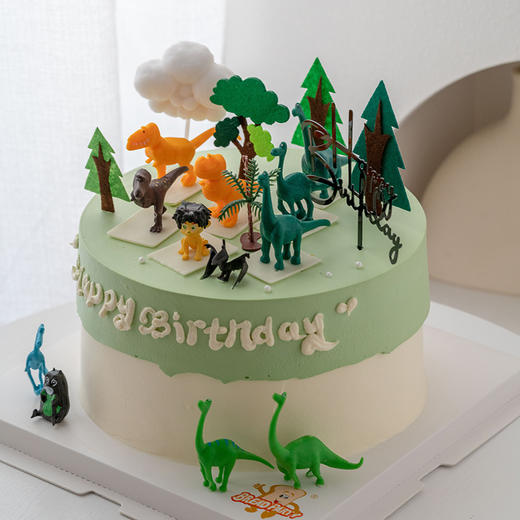 情景蛋糕 侏罗纪公园 恐龙 牛奶奶油情景蛋糕 生日蛋糕 大理同城送 商品图3