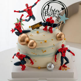 情景蛋糕 蜘蛛侠 牛奶奶油情景蛋糕 生日蛋糕 大理同城送