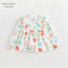马克珍妮女童长袖T恤儿童花边袖纯棉无感印花上衣宝宝春装240086 商品缩略图1