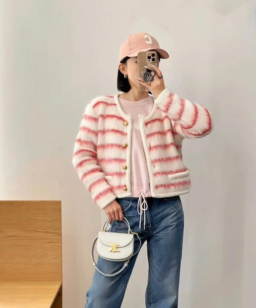 Celine迷你马鞍-粉笔白 商品图3