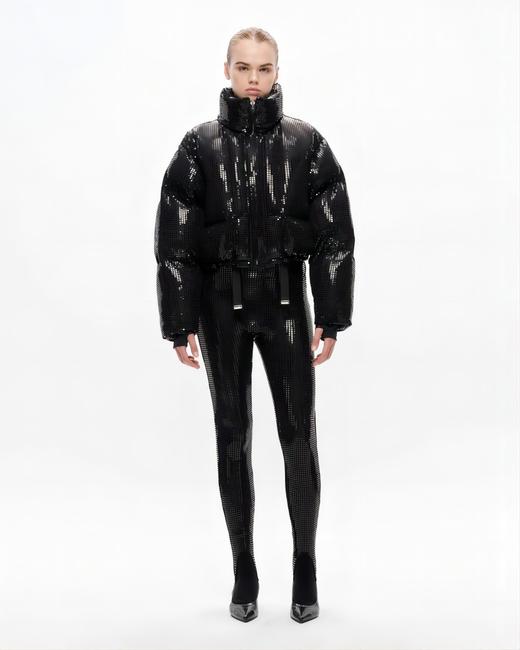 Shoreditch Ski Club - Woven Dissco Puffer Jacket - Black - 女装 - 夹克 - 黑色 商品图1