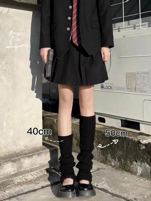 【日系学院风！堆堆袜女】潮流纯色显瘦针织袜套，加厚保暖秋冬中筒袜y2k原宿风QQ 商品图3