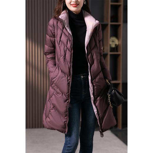 高端加厚白鸭绒羽绒服女2023冬季新款韩版中长款修身显瘦外套 商品图1