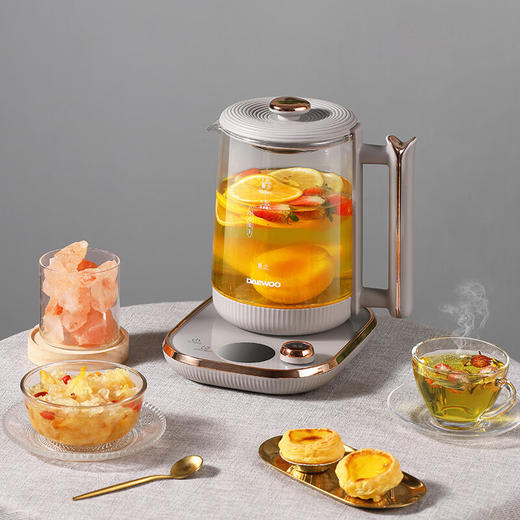 大宇（DAEWOO）煮茶壶1.8L容量家用多功能玻璃花茶烧水壶办公室养生壶 DYYS-80018养生壶 商品图7