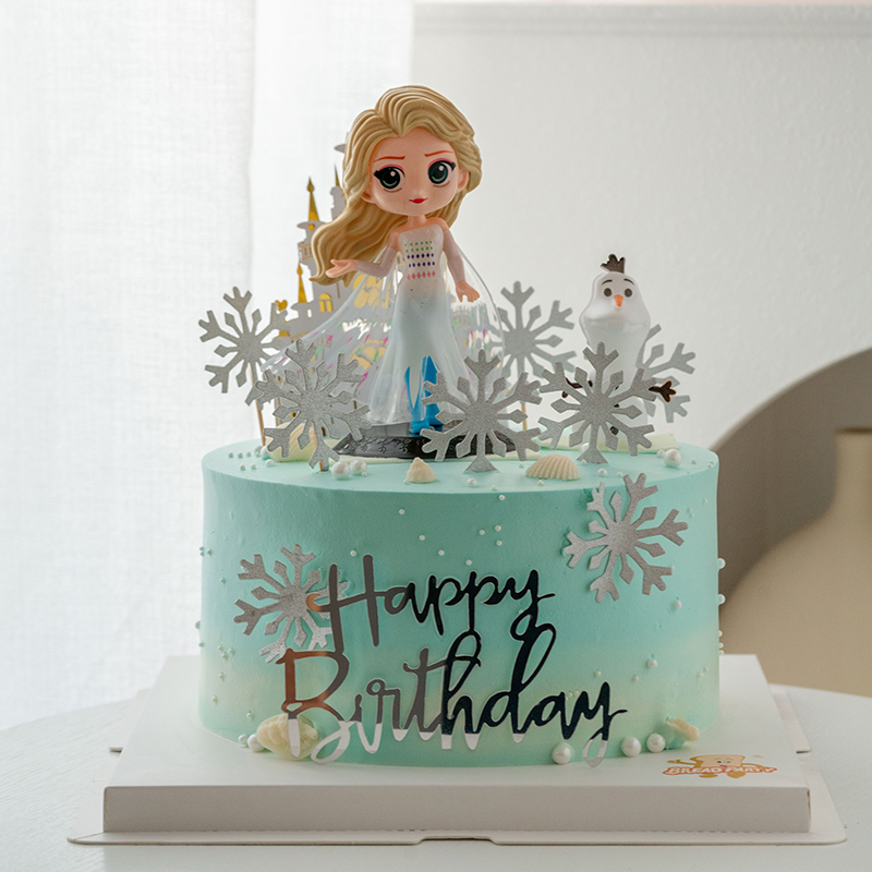 情景蛋糕 冰雪奇缘 艾莎公主 牛奶奶油情景蛋糕 生日蛋糕 大理同城送