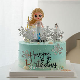 情景蛋糕 冰雪奇缘 艾莎公主 牛奶奶油情景蛋糕 生日蛋糕 大理同城送