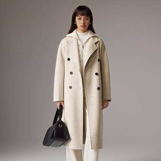 53711IN AND ON  驼绒羊毛手工系带毛呢大衣 商品图4