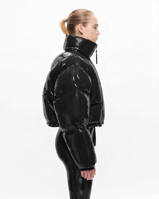 Shoreditch Ski Club - Woven Dissco Puffer Jacket - Black - 女装 - 夹克 - 黑色 商品图3