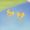 周六福黄金耳饰女计价足金蝴蝶结耳钉首饰在逃公主系列送女友礼物 商品缩略图2