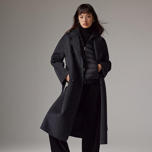 53711IN AND ON  驼绒羊毛手工系带毛呢大衣 商品图5