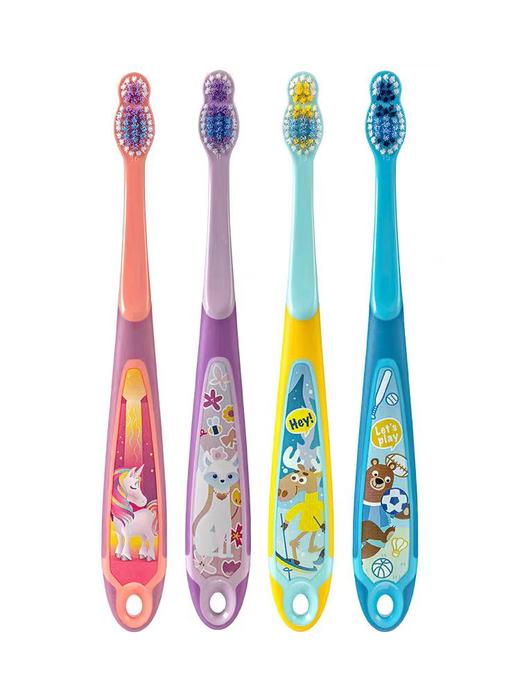 挪威Jordan婴童牙刷 婴幼儿童宝宝训练护齿乳牙刷 细柔软毛3段1支 单支装 （颜色随机） 6-9岁 商品图2