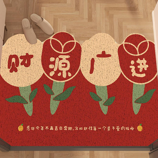 【纳福开运❗️蛇年限定新年地毯】把污渍挡在门外，一踩即干，地板一点不脏，年新年新春联玄关门口踩脚垫，年货红包喜庆入户门地垫 商品图3