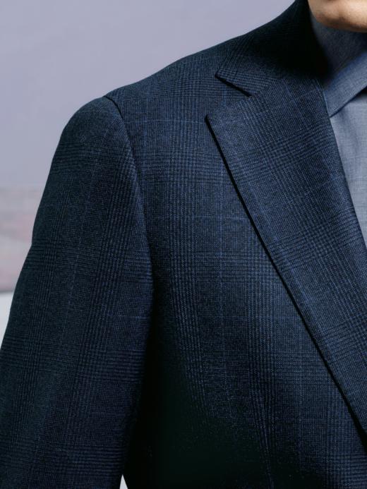 Stylbiella 澳洲美丽诺羊毛双经双纬高克重牛仔蓝全麻衬套装 商品图1