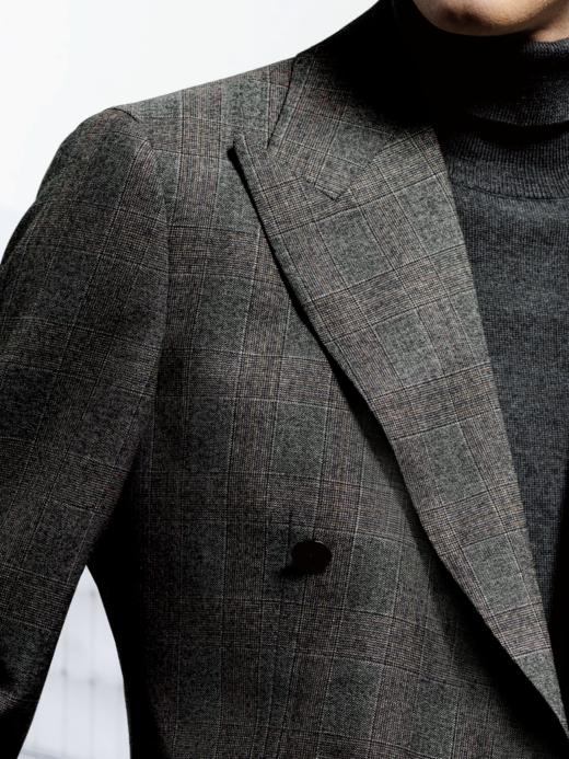 Stylbiella 澳洲美丽诺羊毛双经双纬高克重浅灰色全麻衬套装 商品图1