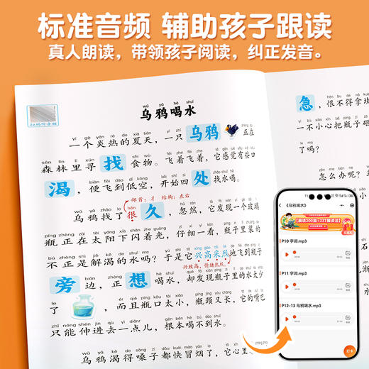 【斗半匠】学前识字大字版音频伴读全方位扩展汉字帮助孩子自主阅读 商品图2