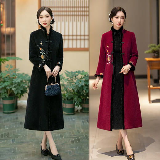 复古民族风，长款绣花旗袍外套GX-21805 商品图0