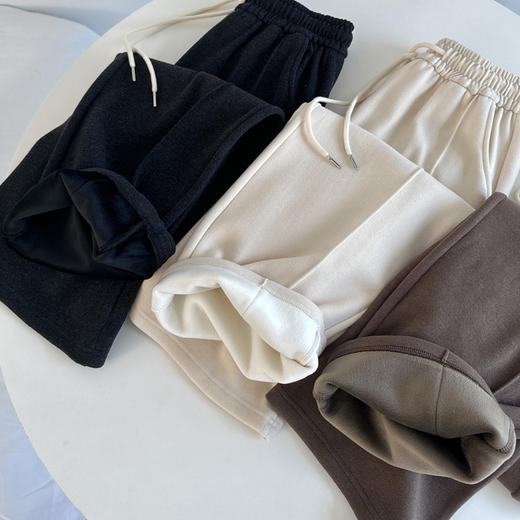 秋冬【加绒糯米裤】直筒阔腿裤 垂感休闲裤 束脚/阔腿可选 商品图1