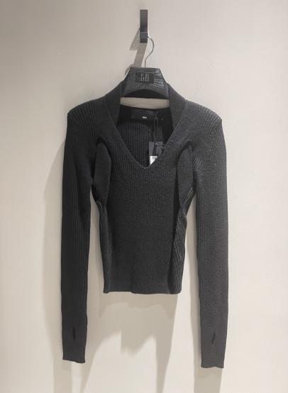 WUS01-1121-1  JUNLI黑色挂脖毛衣 [ ] 商品图5