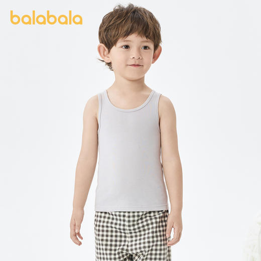 巴拉巴拉儿童背心棉男童女童吊带小童中大童男女孩打底衫内穿内衣 商品图2