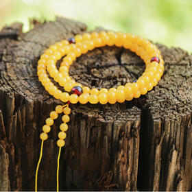 *自营*108颗珠子 | 长款血珀蜜蜡可选可diy。佛珠天然琥珀珠子文玩项链男女佩戴盘珠。