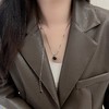Oflye潮流饰品 天然贝母黑白圆形双面几何吊坠时尚抽拉设计长款项链 商品缩略图0