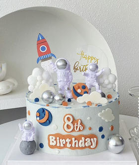 宇航员蛋糕2（翻糖款）