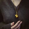 古法黄金点钻系列 大葫芦镶钻吊坠 毛衣链 项链 商品缩略图4