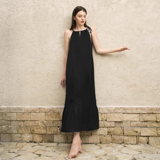 Soloseta真丝睡裙桑蚕丝家居服度假吊带连衣裙高级感2025秋冬 商品图3